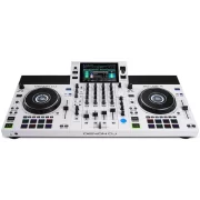 Controlador DJ DENON DJ SC-LIVE-4 en color blanco vista semi cenital.