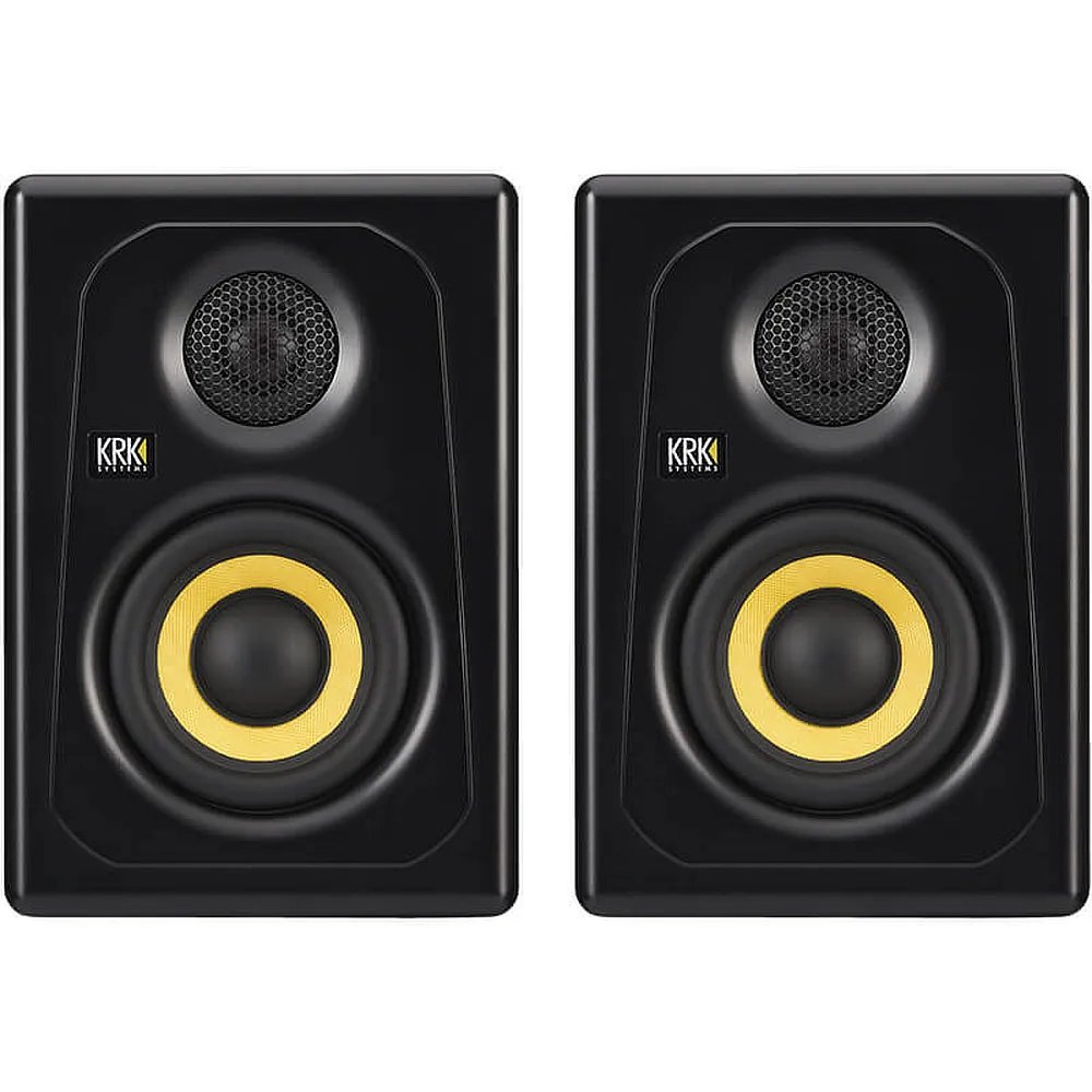 Monitor estudio KRK KREATE K3 BT vista pareja monitores frontal.