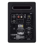 Monitor estudio KRK KREATE K3 BT vista trasera conexiones.