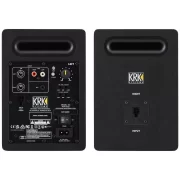 Monitor estudio KRK KREATE K3 BT vista trasera conexiones de la pareja de monitores.
