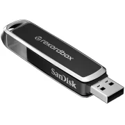 Unidad Flash SanDisk DJ de 512GB vista superior e inferior USB A