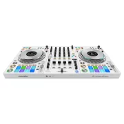 Pioneer Controlador DJ profesional DDJ-FLX10-W vista cenital inclinada
