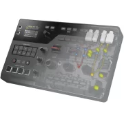 Vista en rayos X de la AlphaTheta RMX-IGNITE mostrando los componentes internos, circuitos y el flujo de la señal de audio de los efectos profesionales.
