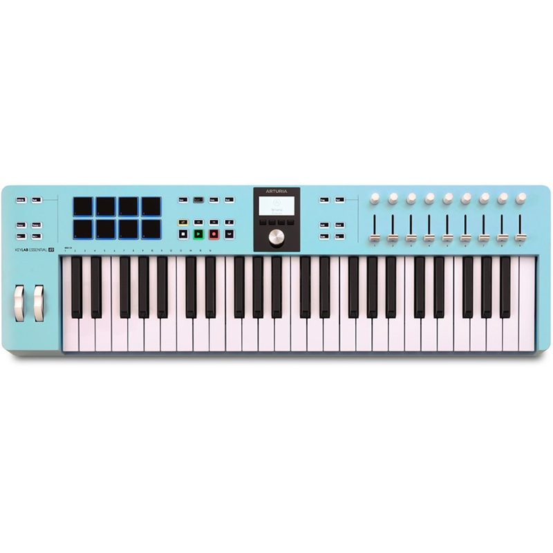 TECLADO MIDI ARTURIA KEYLAB ESSENTIAL 49 MK3 AQUAMARINE COLOR AZUL