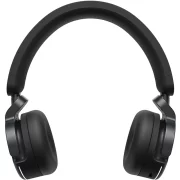 Vista frontal de los auriculares inalámbricos para DJ AlphaTheta HDJ-F10 en color negro mate, mostrando la diadema acolchada ergonómica y las almohadillas supraaurales cerradas.